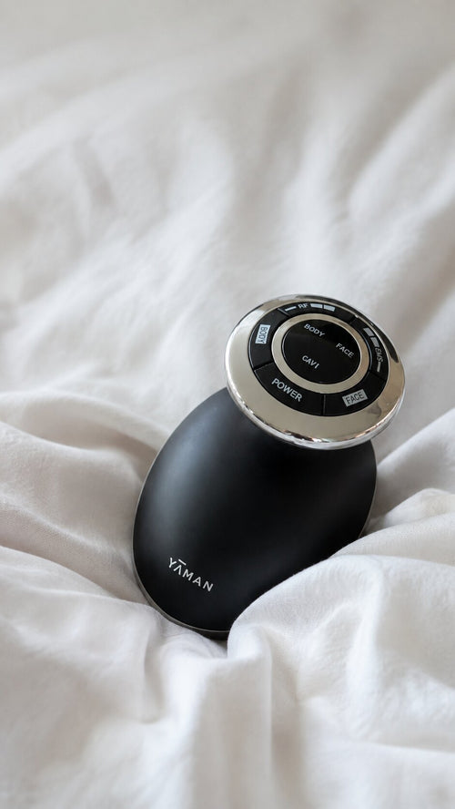 Cavi Spa RF Core Plus on white linen, control dial visible